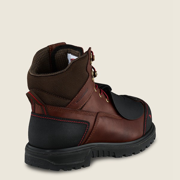 Red Wing Safety Bot Erkek - Brnr Xp - 6-Inch Waterproof Toe Metguard - Kahverengi/Siyah - 50QARGFUW